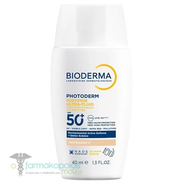 Bioderma Photoderm XDefense Ultra-Fluid SPF50+ Shade 01, 40ml