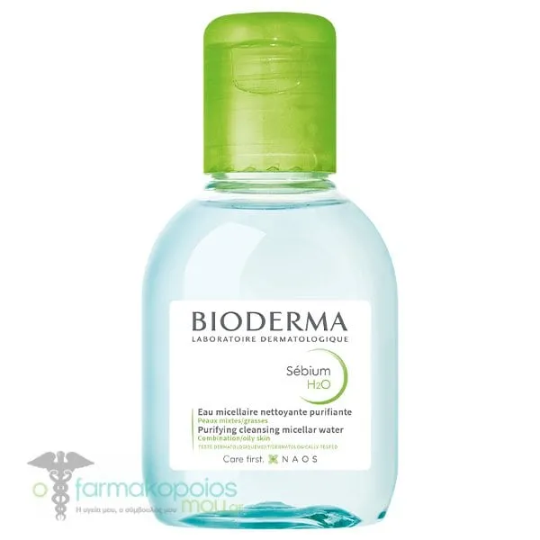 Bioderma Sebium H2O Δερματολογικό Νερό Καθαρισμού Micellaire Απομακρύνει το Μακιγιάζ & Ρύπους για Μεικτό/Λιπαρό ή με Τάση Ακμής Δέρμα, 100ml