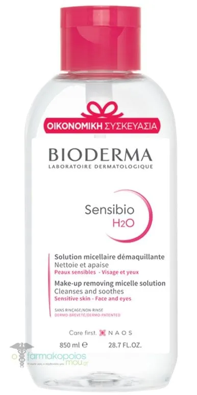 Bioderma Sensibio H2O Soothing Micellar Water Cleanser with Reverse Pump, 850ml