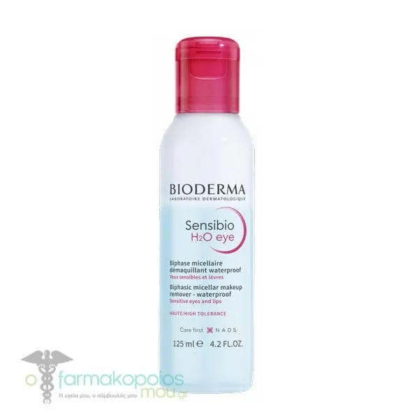 Bioderma Sensibio H2O Eye Biphasic Micellar Waterproof Makeup Remover, 125ml