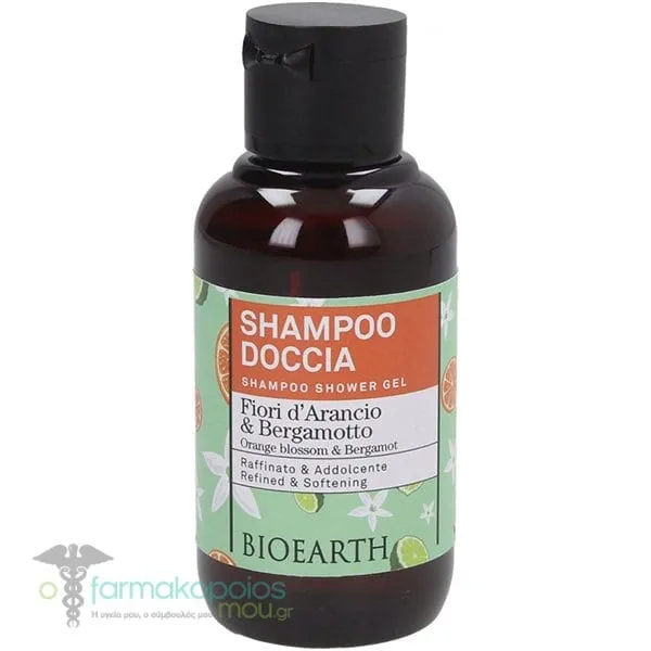 Bioearth Σαμπουάν &amp; Αφρόλουτρο με Άνθη Πορτοκαλιάς &amp; Περγαμόντο, 100ml