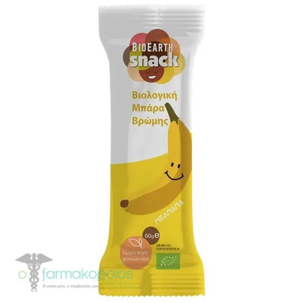 Bioearth Snack Choco Banana Bio Oat Bar, 60g