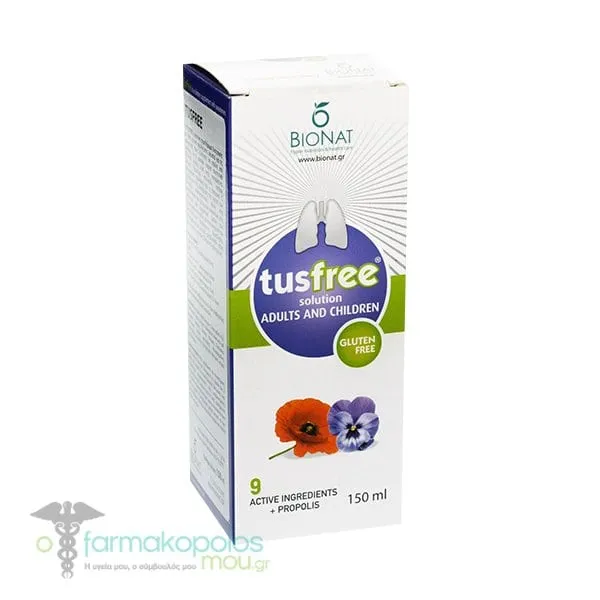 Bionat Tusfree Herbal Syrup for Dry & Productive Cough, 150ml