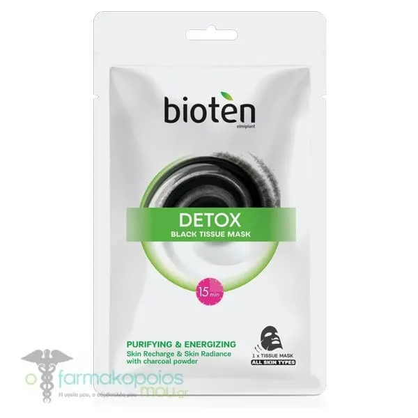Bioten Black Tissue Mask Detox, 20ml