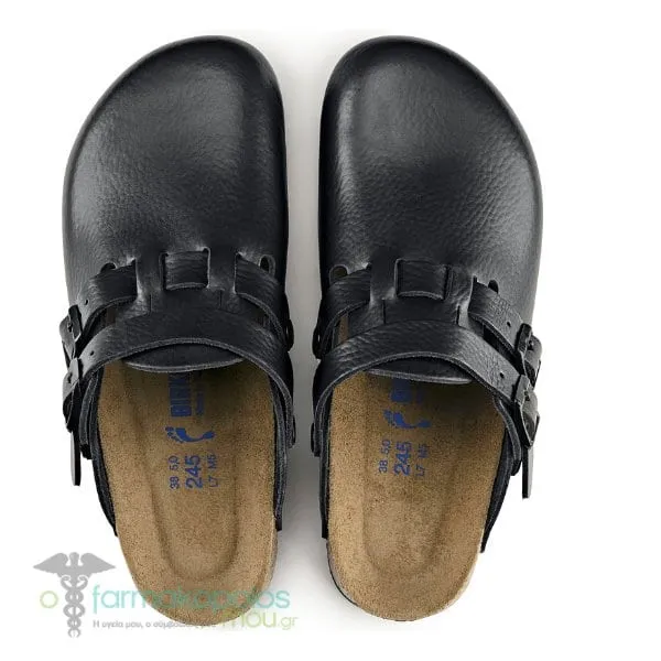 Birkenstock Kay Regular Fit Men's Leather Clog (582634), 1 pair - Black-Red