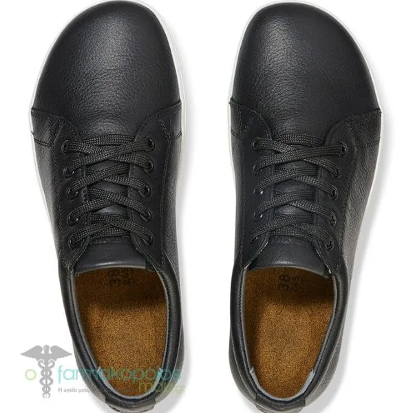 Birkenstock QO500 Regular Fit Men's Natural Leather Safety Shoes (1011244), 1 pair - Black-White