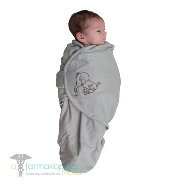 Bo Jungle Cotton Swaddling Blanket Elephant, 1pc