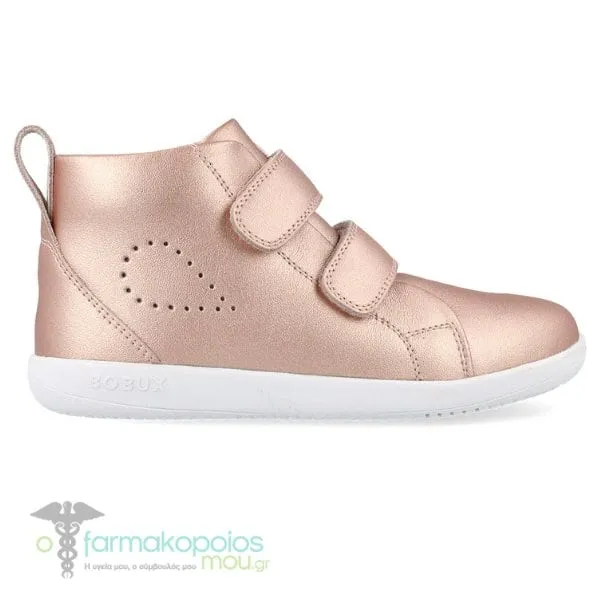 Bobux iWalk Grass Court High Rose Gold Kids Shoes, 1pair