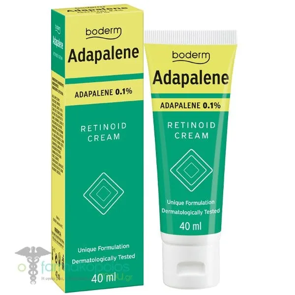 Boderm Adapalene 0.1% Retinoid Face Cream for Oily Acneic Skin, 40ml