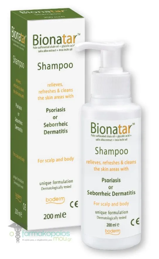Boderm Bionatar Shampoo for Psoriasis & Seborrheic Dermatitis, 200ml