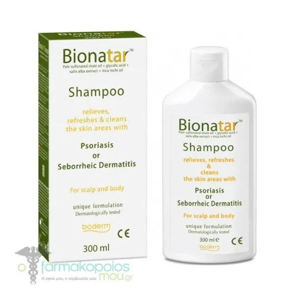 Boderm Bionatar Shampoo for Psoriasis & Seborrheic Dermatitis, 300ml
