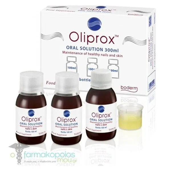 Boderm Oliprox Oral Solution Συμπλήρωμα Διατροφής για Μαλλιά & Νύχια, 3x100ml