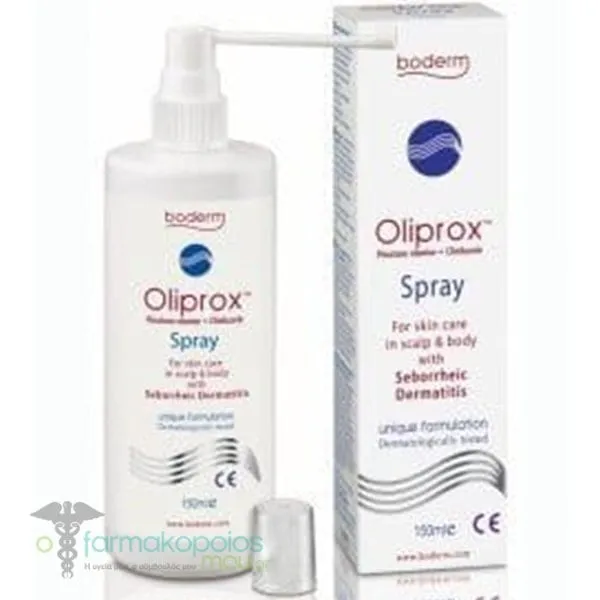 Boderm Oliprox Spray for Seborrheic Dermatitis on the Scalp & Body, 150ml