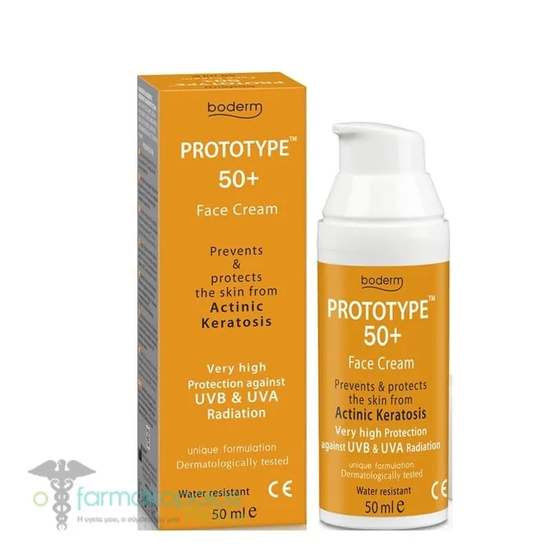 Boderm Prototype Sunscreen Face Cream SPF50+, 50ml