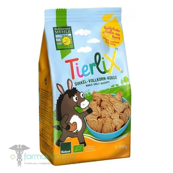 Bohlsener Muhle Tierlix Whole Spelt Biscuits Animals, 125gr