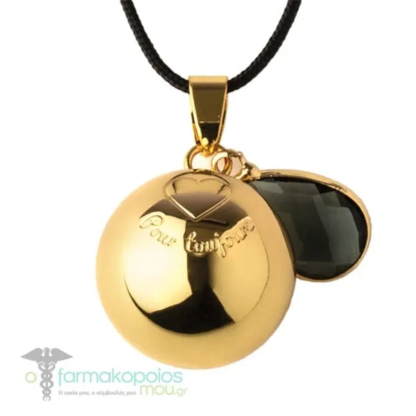 Bola Pregnancy Necklace With Engraved Message ''Pour Toujours'', 1pc