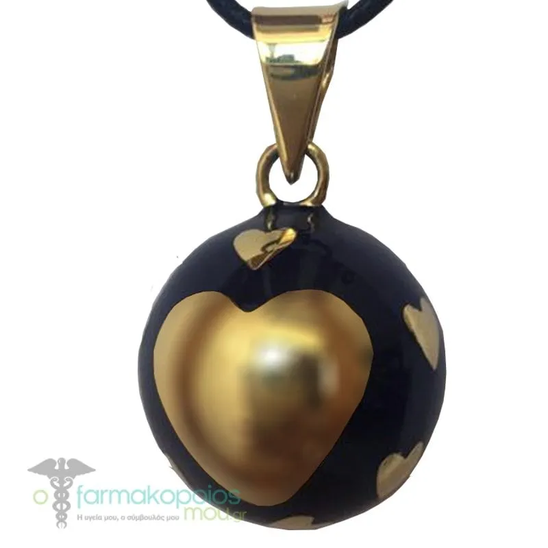 Bola Pregnancy Jewel Hart Met Stipjes Dark Blue With Gold Heart, 1pc