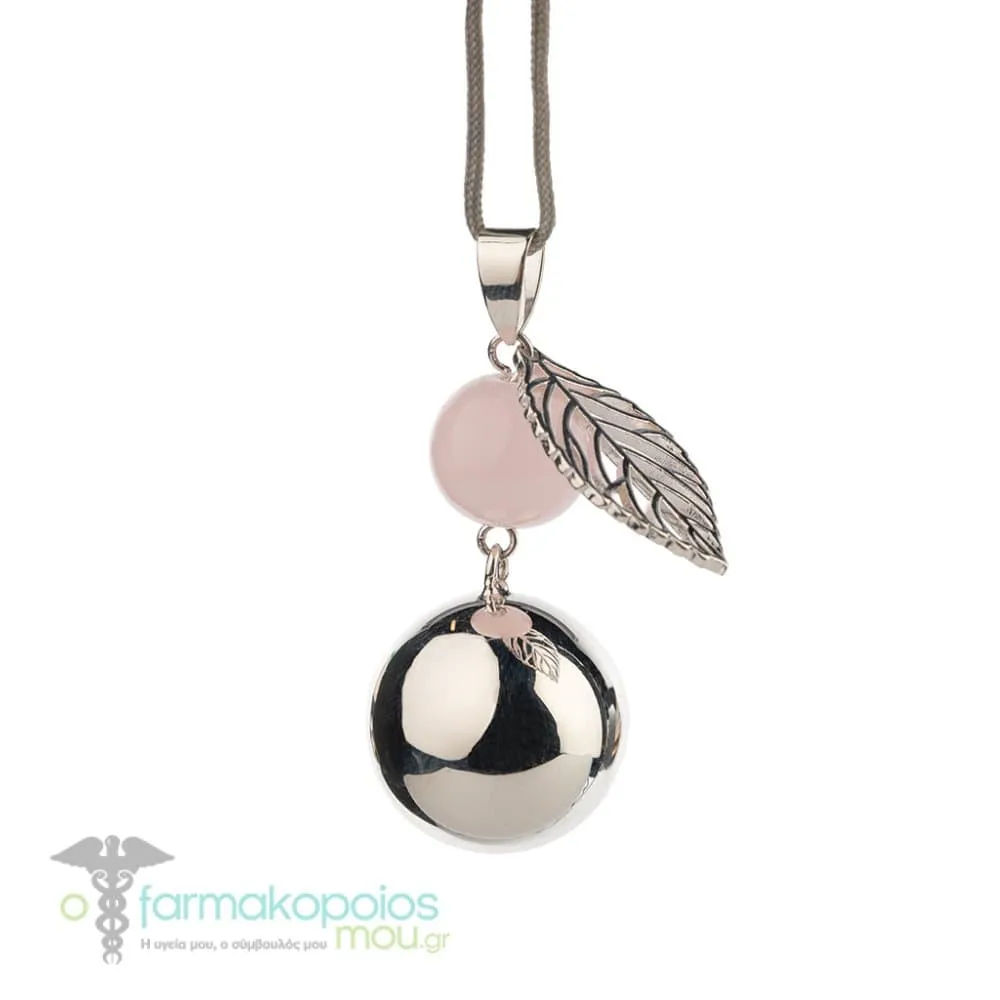 Bola Pregnancy Jewel Silver Pearl Leaf Pregnancy Necklace, 1 pc