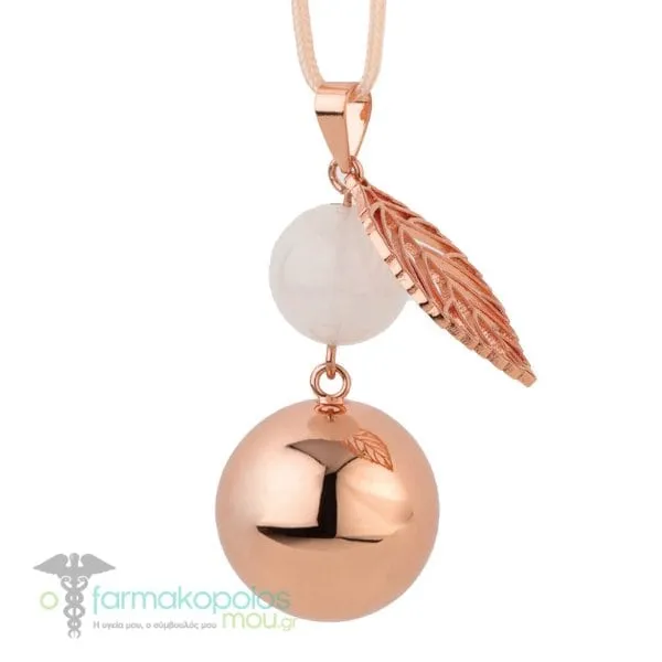 Bola Melodious Pregnancy Pendant Rose Gold Pearl Leaf, 1pc