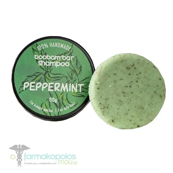 Boobam Shampoo Bar Peppermint for Oily Hair, 60g