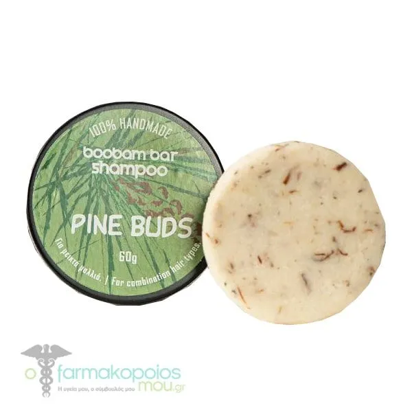 Boobam Shampoo Bar Pine Buds for Combination Hair, 60g