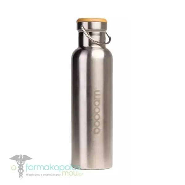 Boobam Water Bottle, 1000ml - Silver