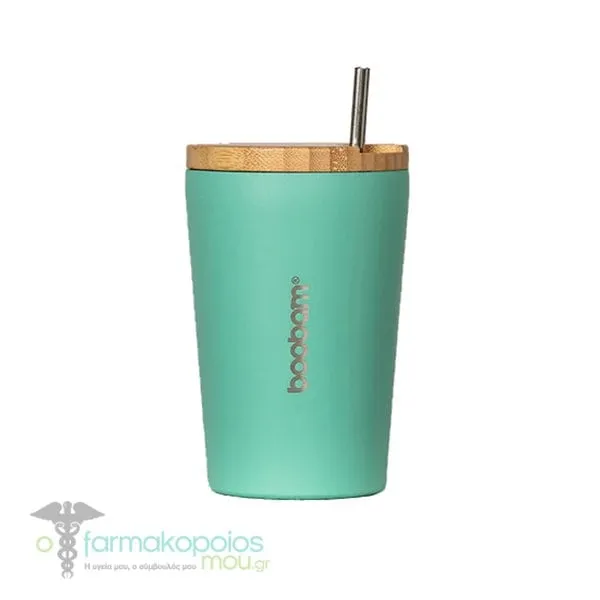 Boobam Cup Lite Ποτήρι Θερμός Χωρίς Πλαστικά, 350ml - Light blue