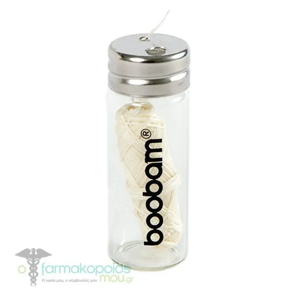 Boobam Floss In Glass Container, 30m - 008 Λευκό