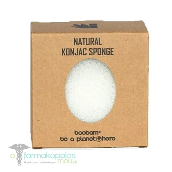 Boobam Natural Konjac Sponge Οικολογικό Σφουγγαράκι, 1τεμ