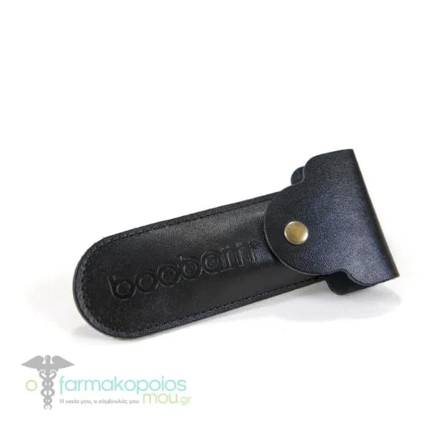 Boobam Razor Leather Pouch, 1pc - 002 Μαύρο