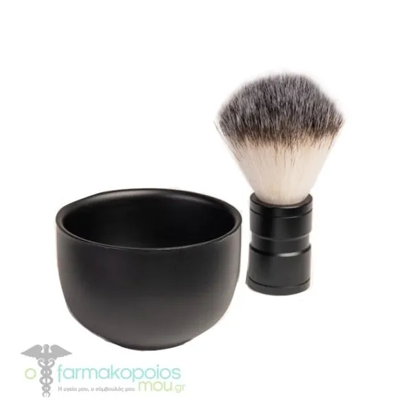 Boobam Shaving Bowl & Brush, 1set - 002 Μαύρο