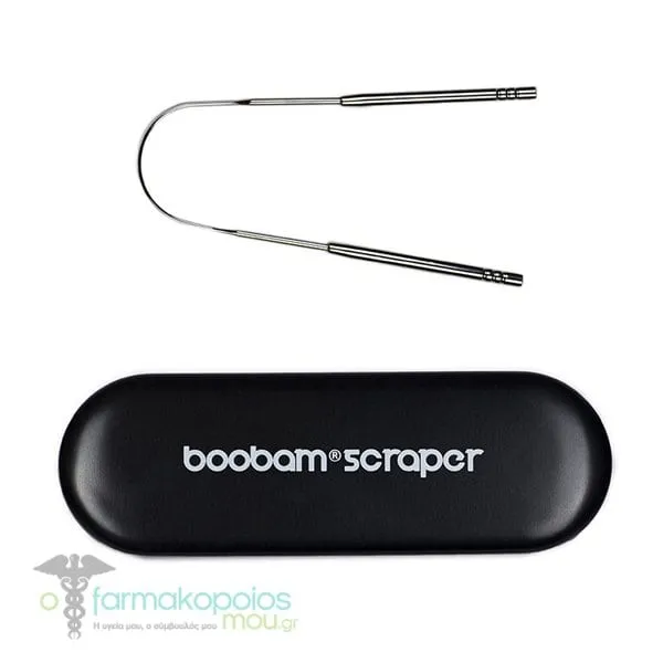 Boobam Tongue Scraper Οικολογικός Καθαριστής Γλώσσας από Ανοξείδωτο Χάλυβα, 1τεμ