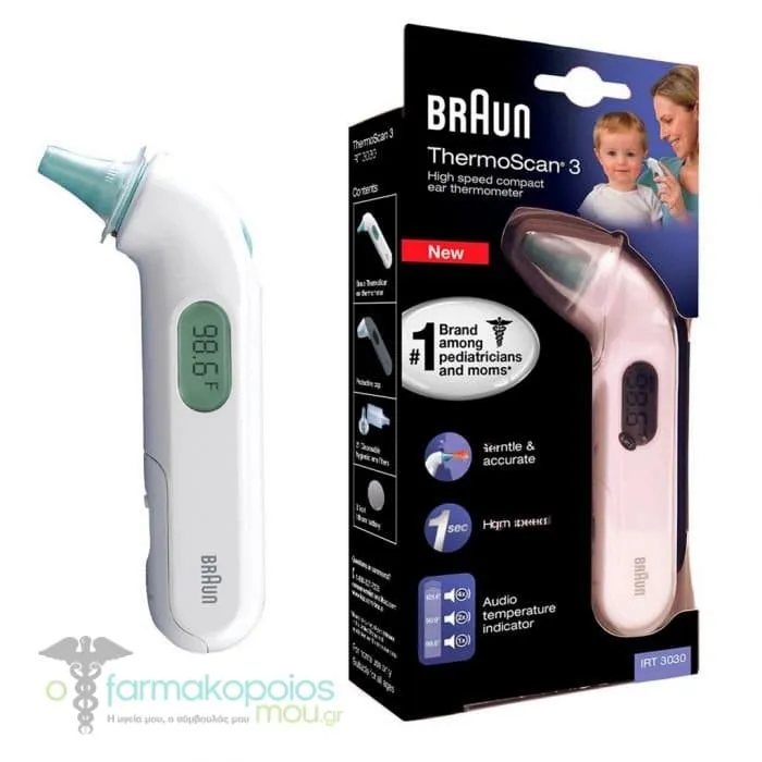 Braun IRT3030 ThermoScan Ear Thermometer, 1pc