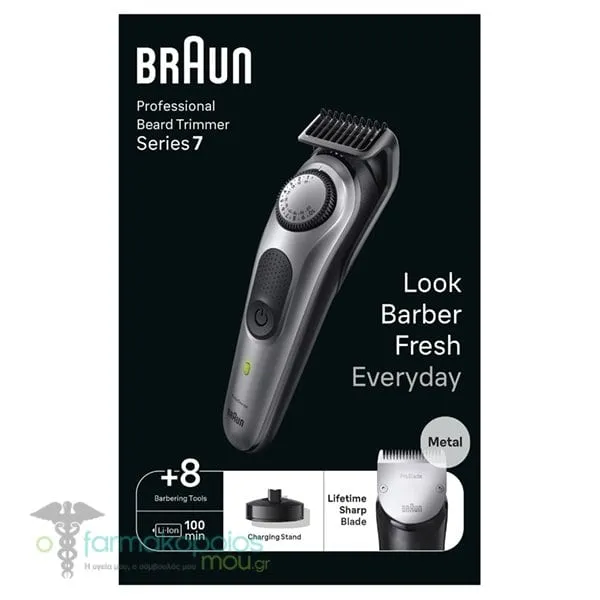 Braun Professional Beard Trimmer Series 7 Rechargeable BT7420, 1pc