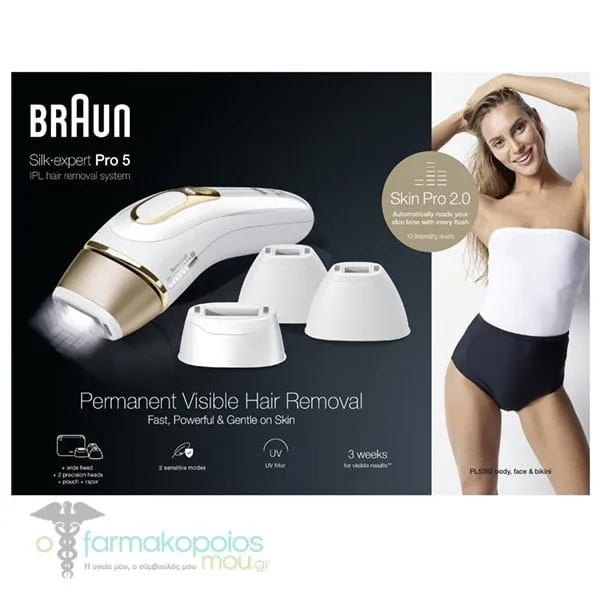 Braun Silk Expert Pro 5 Epilator for Face, Body & Bikini PL5382, 1pc