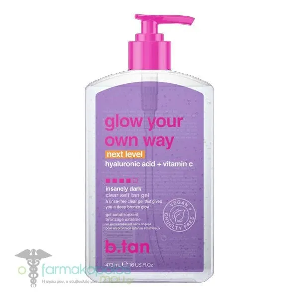B.TAN Glow Your Own Way Next Level Clear Self Tan Gel, 473ml
