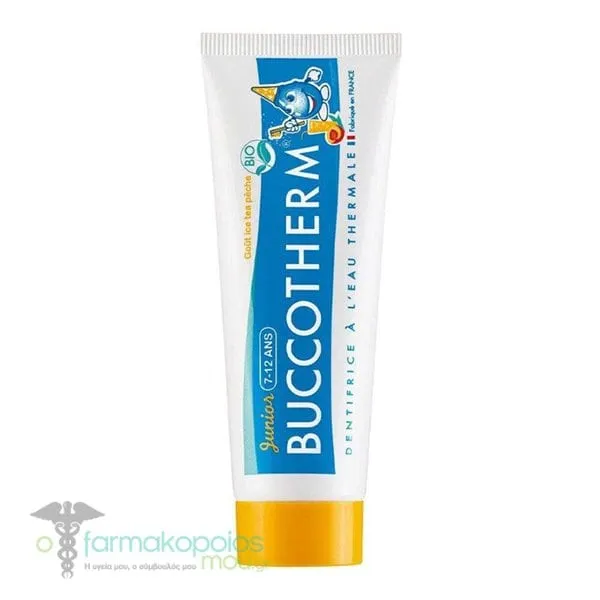 Buccotherm Organic Kids Toothpaste Peach Iced Tea Flavored 7-12Y, 50ml
