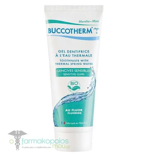 Buccotherm Organic Sensitive Gums Toothpaste Gel with Fluoride, 75ml