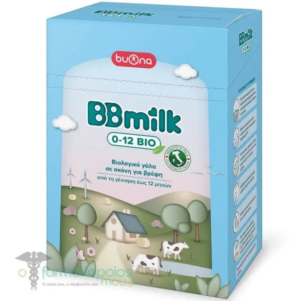 Buona BB Milk Bio Βιολογικό Γάλα σε Σκόνη για Βρέφη 0-12m, 800g