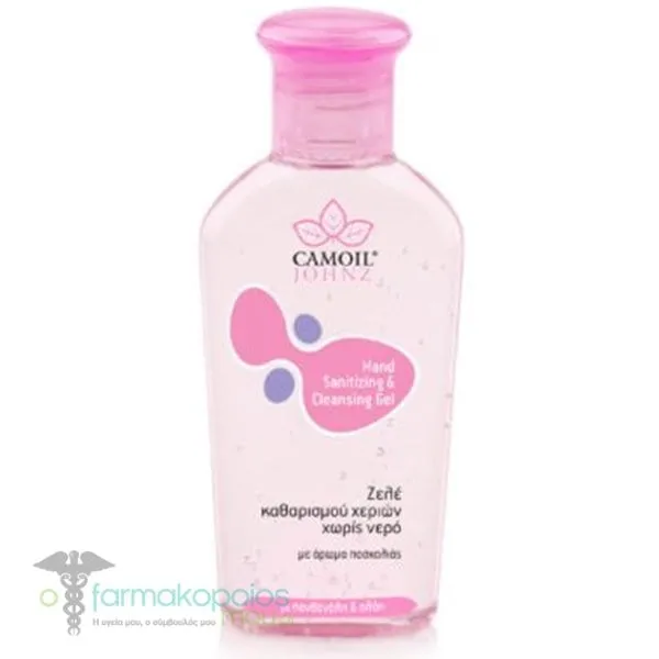 Camoil Johnz Hand Sanitizing & Cleansing Gel Καθαρισμού Χεριών Xωρίς Νερό Πασχαλιά, 80ml