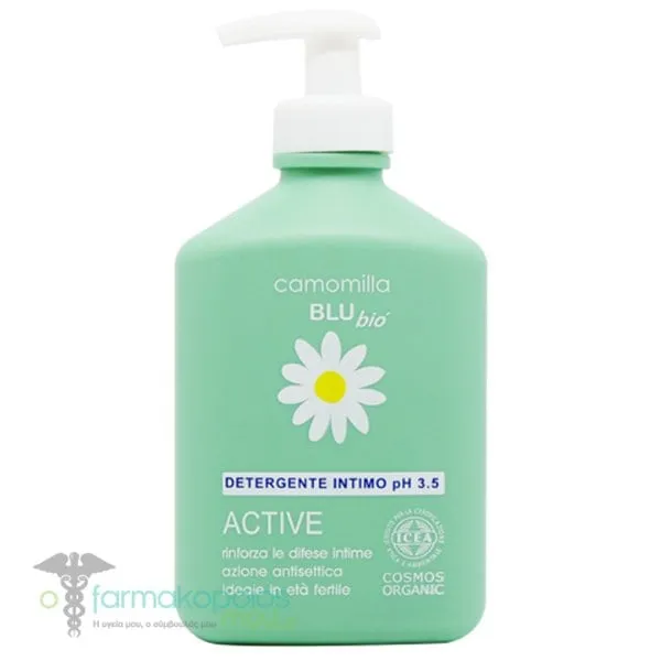 Camomilla Blu Active Bio Intimate Wash Υγρό Καθαρισμού Eυαίσθητης Περιοχής pH3.5, 300ml