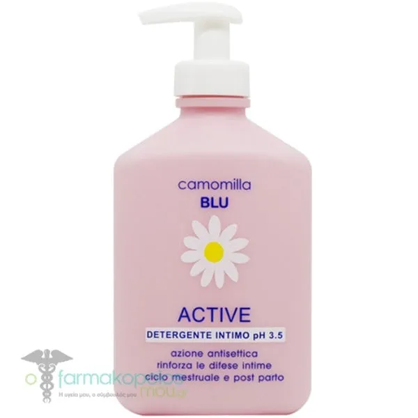Camomilla Blu Active Intimate Wash Υγρό Καθαρισμού Eυαίσθητης Περιοχής pH3.5, 300ml
