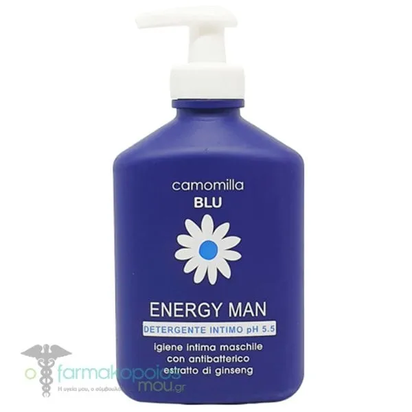 Camomilla Blu Energy Man Intimate Wash Υγρό Καθαρισμού για την Eυαίσθητη Περιοχή του Άνδρα pH5.5, 300ml