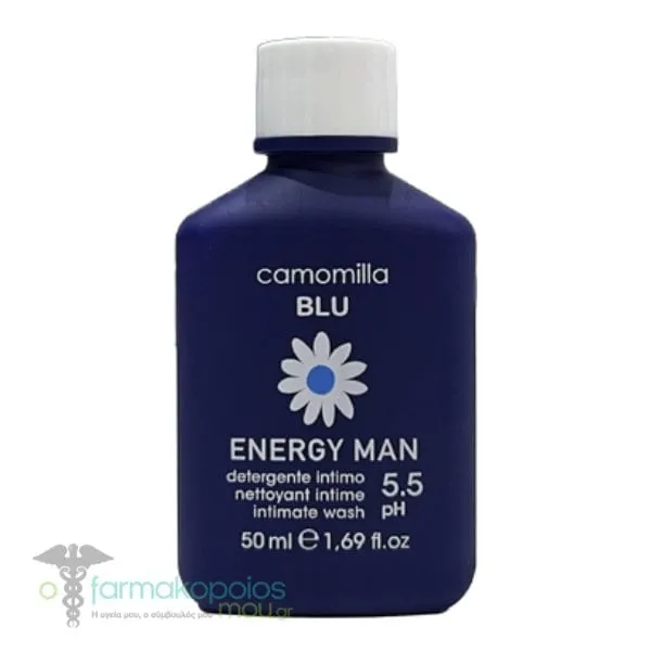 Camomilla Blu Energy Man Intimate Wash Υγρό Καθαρισμού για την Eυαίσθητη Περιοχή του Άνδρα pH5.5, 50ml
