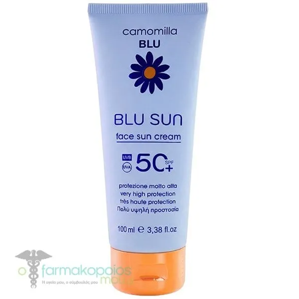 Camomilla BLU Face Sun Cream Αντηλιακή Κρέμα Προσώπου SPF50+, 100ml