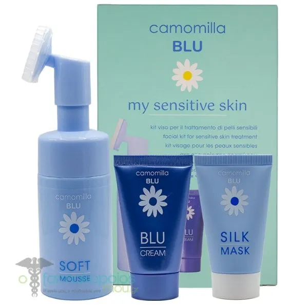 Camomilla Blu My Sensitive Skin Promo Face Kit με Soft Mousse Αφρός Καθαρισμού, 100ml, Silk Mask Μάσκα Θρέψης, 30ml & Blu Cream Κρέμα Επανόρθωσης, 30ml, 1σετ