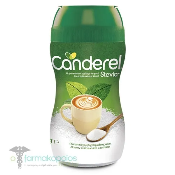 Canderel Stevia Powder Jar Επιτραπέζιο Γλυκαντικό με Στέβια σε Σκόνη, 75g