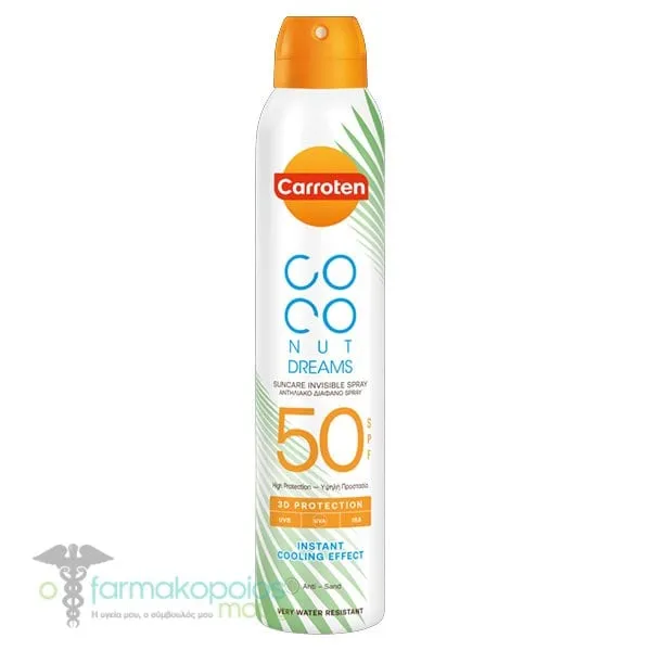Carroten Coconut Dreams Suncare Invisible Spray 3D Protection SPF50, 200ml