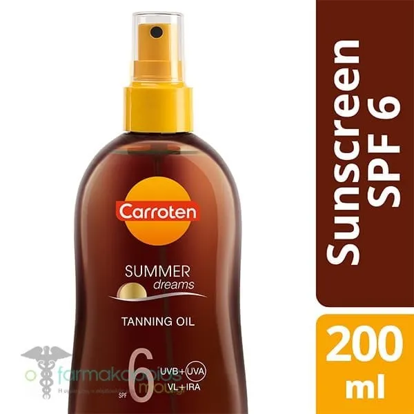 Carroten Summer Dreams Tanning Oil SPF6, 200ml