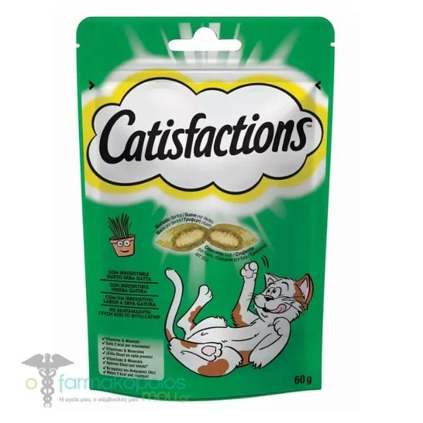 Catisfaction Treats for Cats with Catnip, 60g